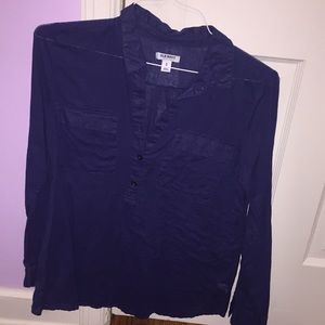 Navy Button Up